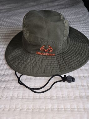 Realtree Olive Green Boonie Hat with Orange Embroidered Logo